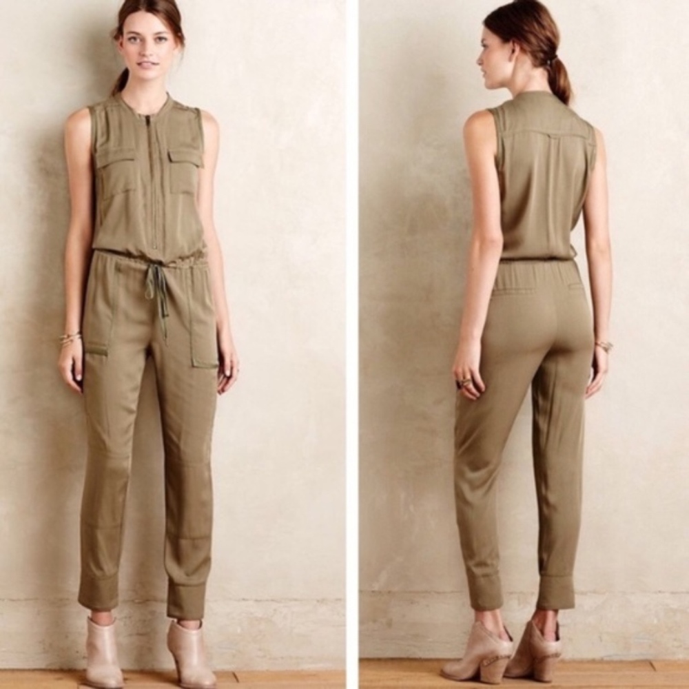 Anthropologie Army Jumpsuit
